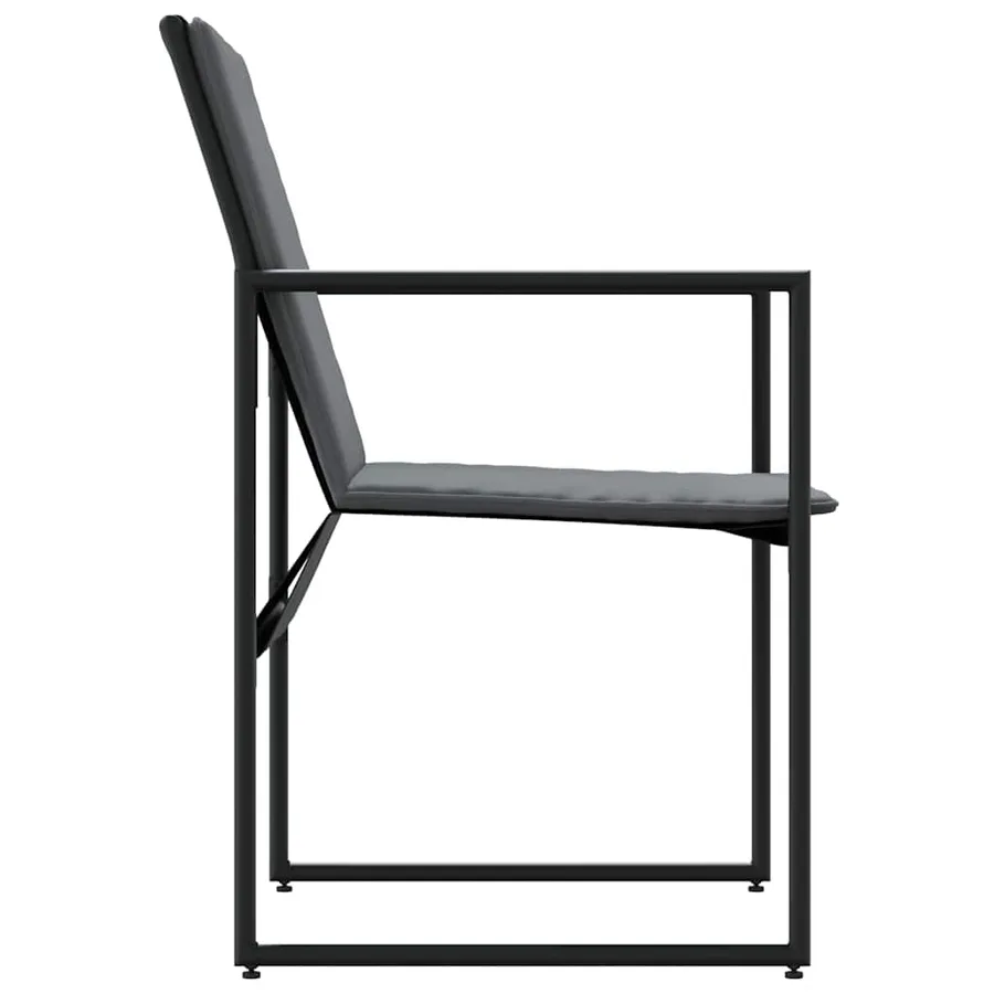 Chaise avec coussin 4 pcs Noir et anthracite Textilène - 9