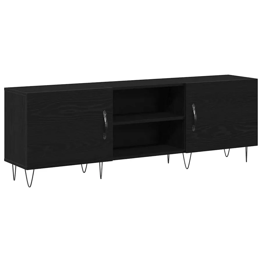 Ensemble meuble TV Montage mural Chêne noir 150 x 30 x 50 cm - 2