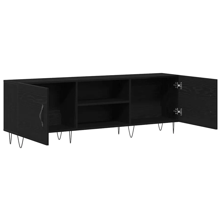 Ensemble meuble TV Montage mural Chêne noir 150 x 30 x 50 cm - 5