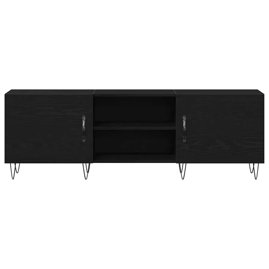 Ensemble meuble TV Montage mural Chêne noir 150 x 30 x 50 cm - 7