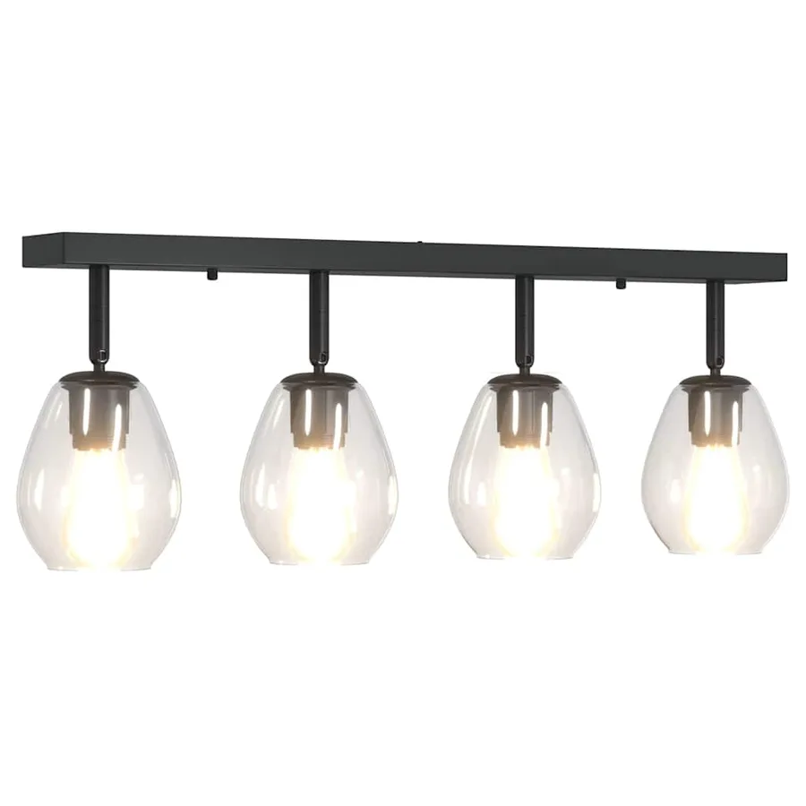Spot de plafond Noir 73,5 x 13 x 26 cm Verre et métal - 11