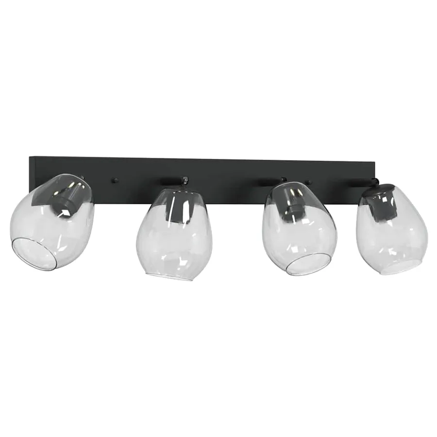 Spot de plafond Noir 73,5 x 13 x 26 cm Verre et métal - 5