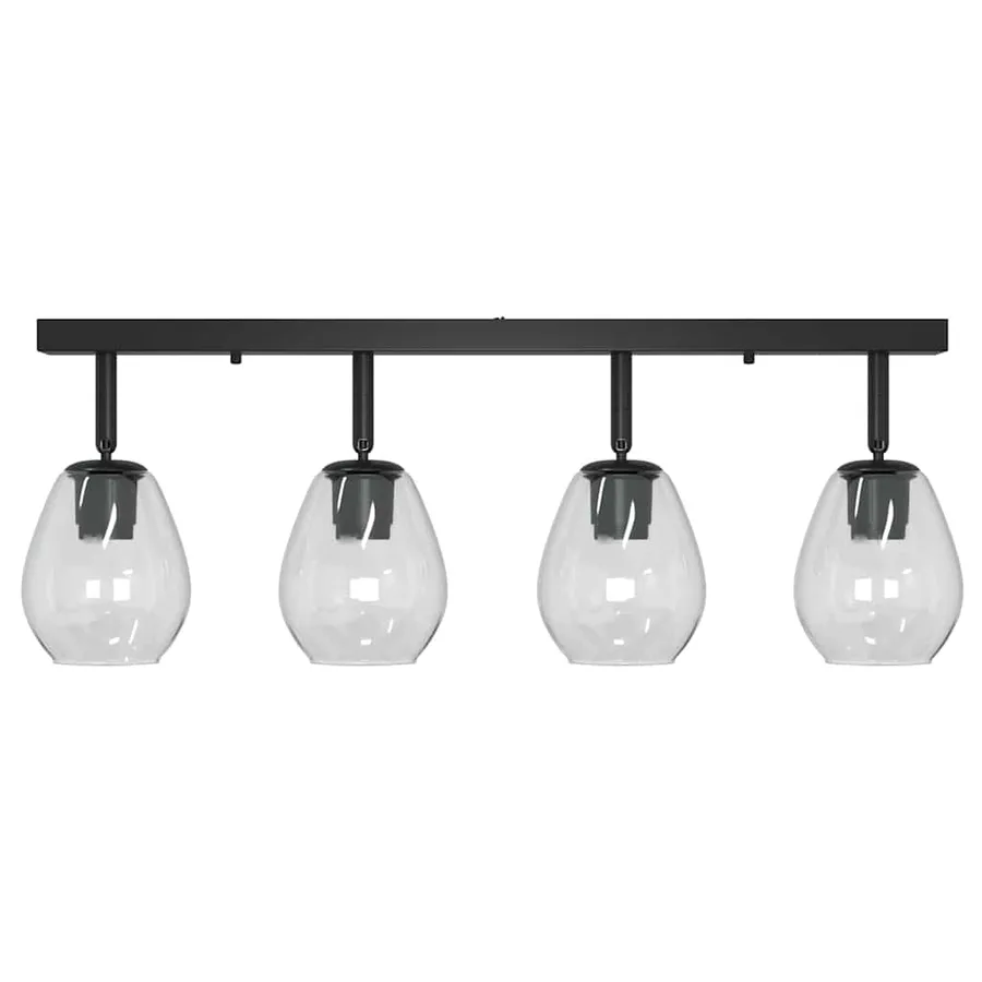 Spot de plafond Noir 73,5 x 13 x 26 cm Verre et métal - 6