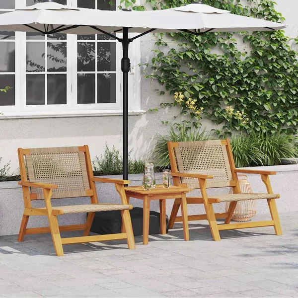 Mobilier de jardin 2 pcs Beige 67 x 78 x 73 cm