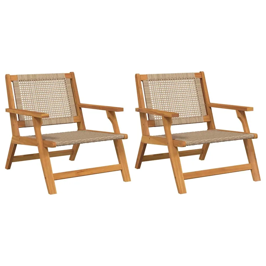 Mobilier de jardin 2 pcs Beige 67 x 78 x 73 cm - 2