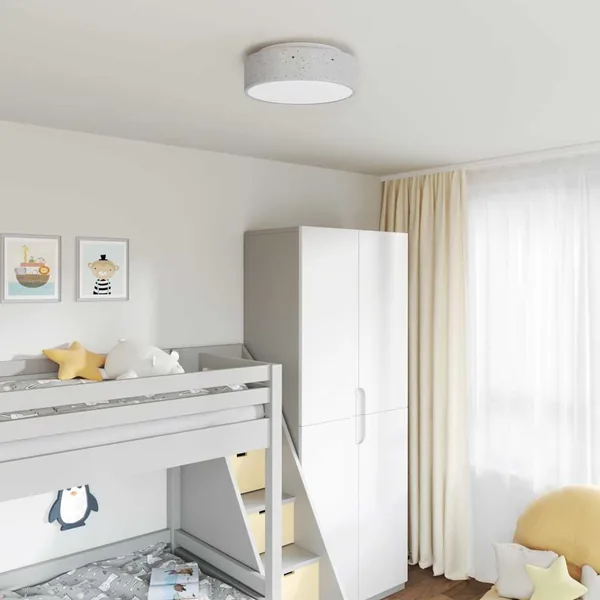 Lampe de plafond Gris 38 x 38 x 13,5 cm tissu