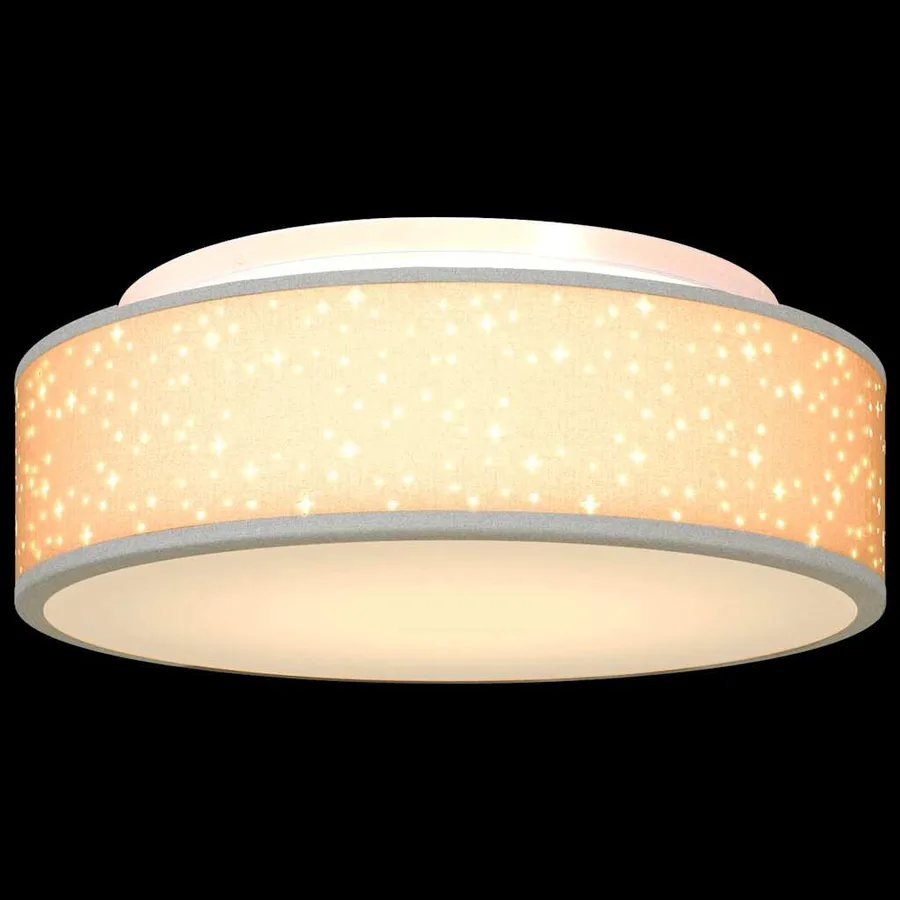 Lampe de plafond Gris 38 x 38 x 13,5 cm tissu - 11