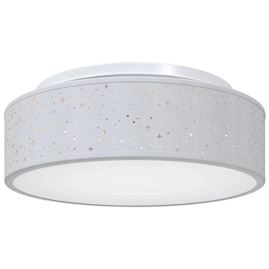 Lampe de plafond Gris 38 x 38 x 13,5 cm tissu - 2