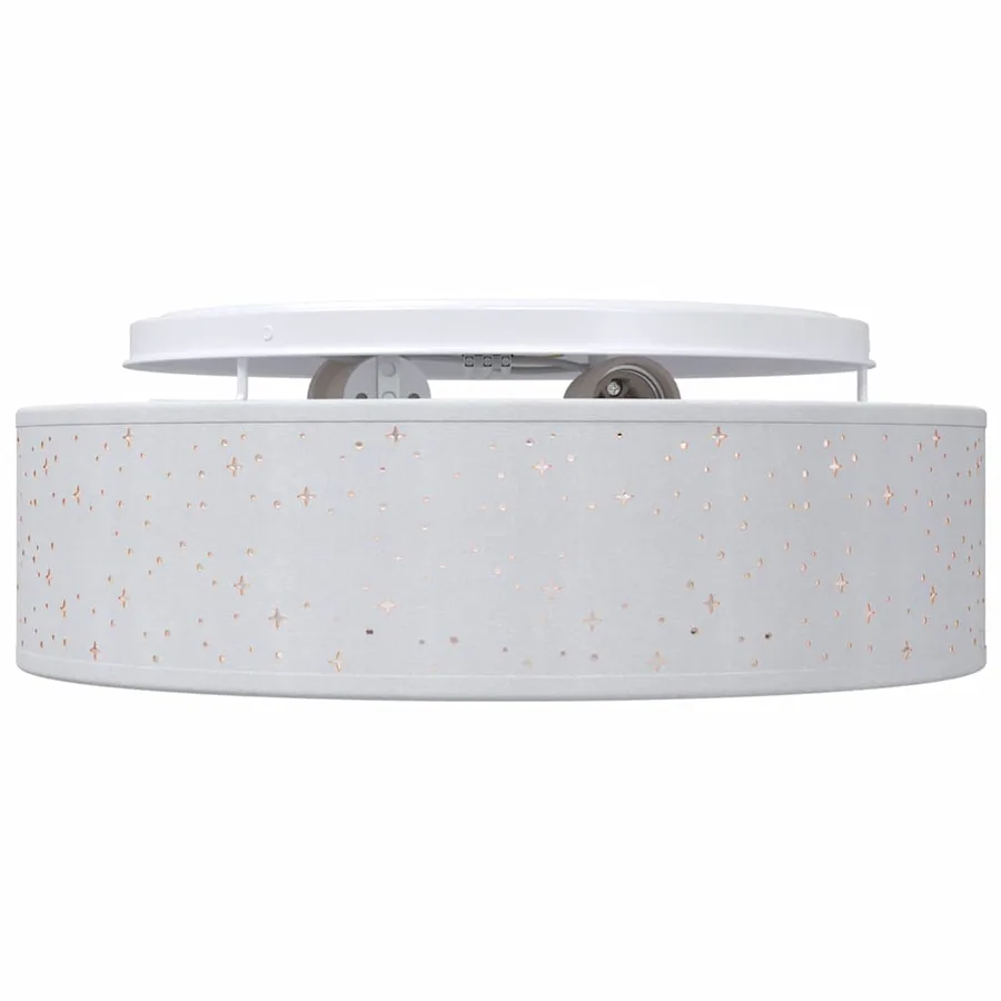 Lampe de plafond Gris 38 x 38 x 13,5 cm tissu - 5