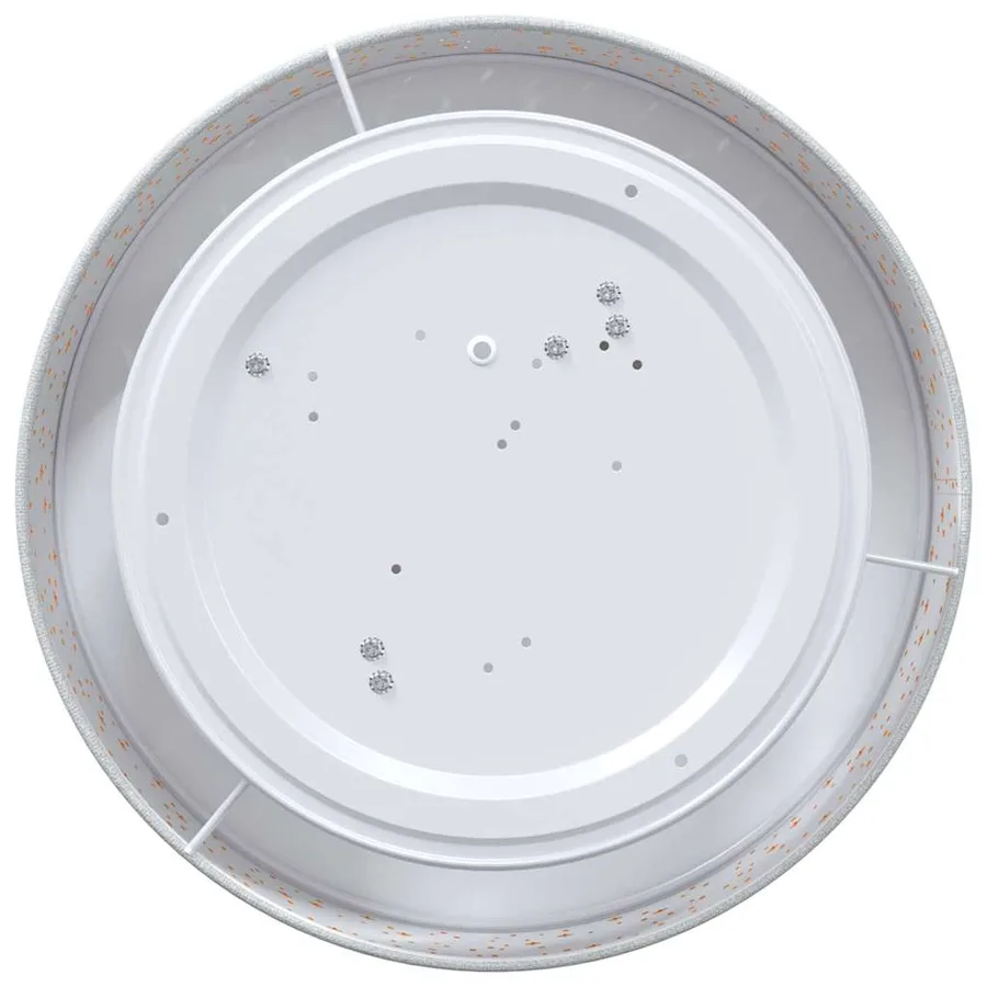 Lampe de plafond Gris 38 x 38 x 13,5 cm tissu - 6