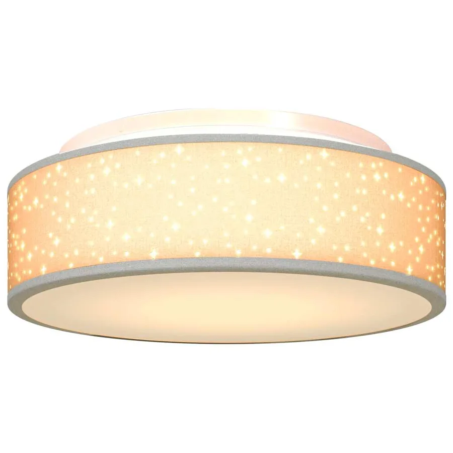 Lampe de plafond Gris 38 x 38 x 13,5 cm tissu - 8