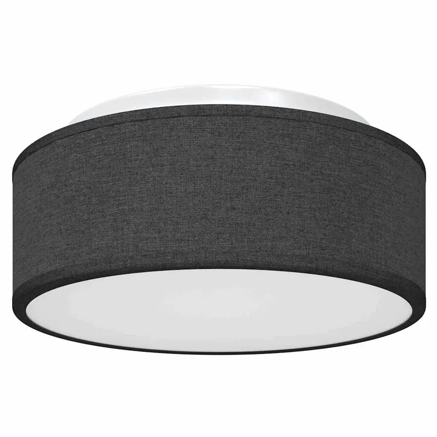 Lampe de plafond Noir 30 x 30 x 13,5 cm tissu - 2