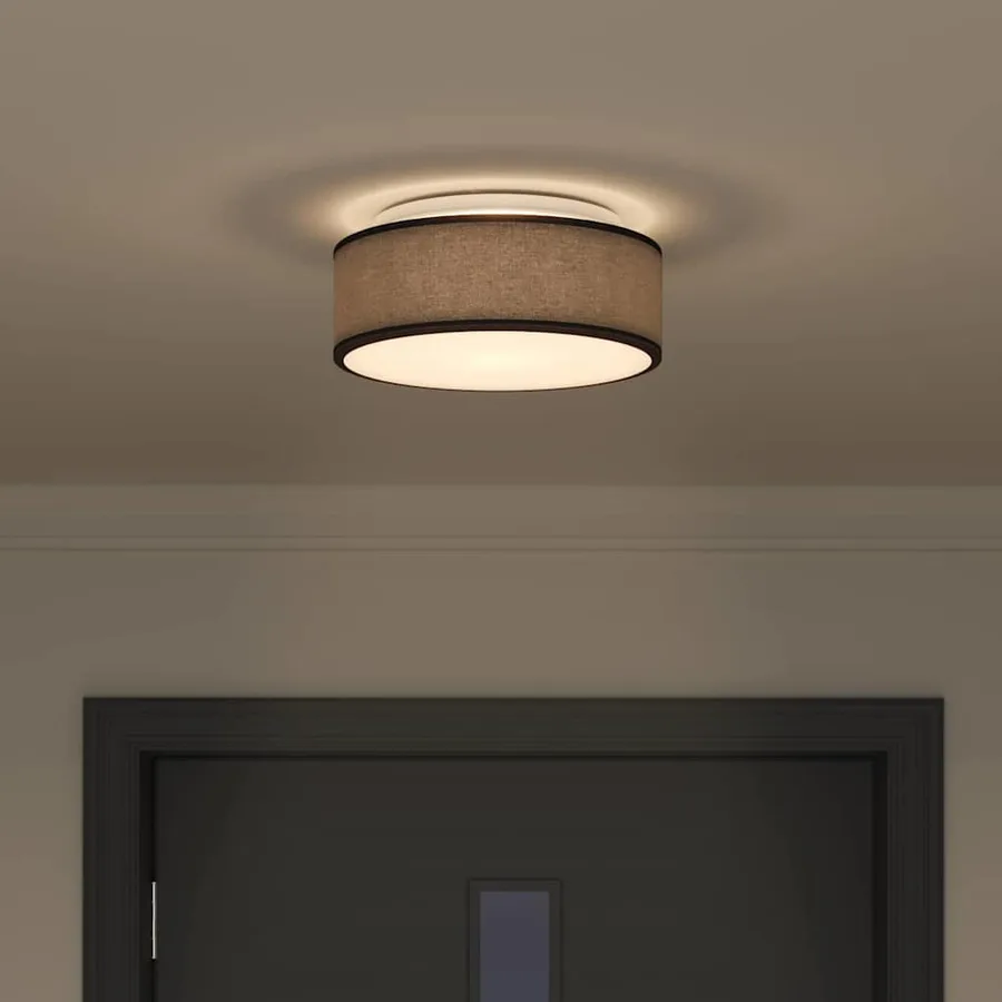 Lampe de plafond Noir 30 x 30 x 13,5 cm tissu - 4