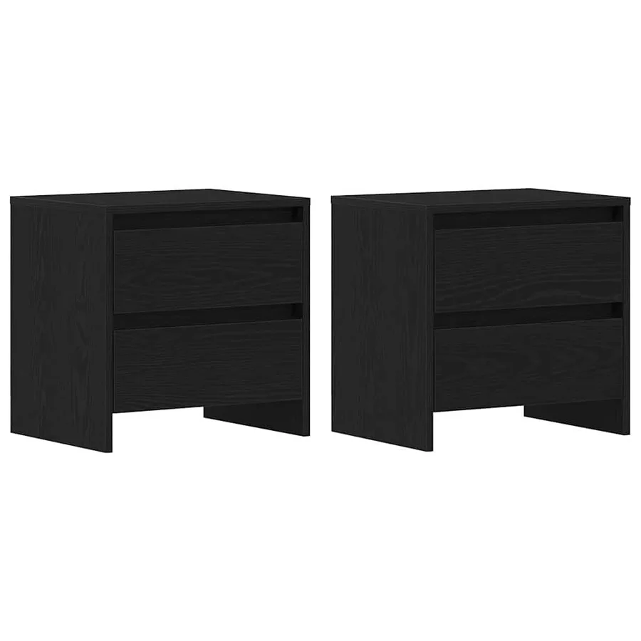 Cabinet de chevet 2 pcs Chêne noir 45 x 34 x 44,5 cm - 2