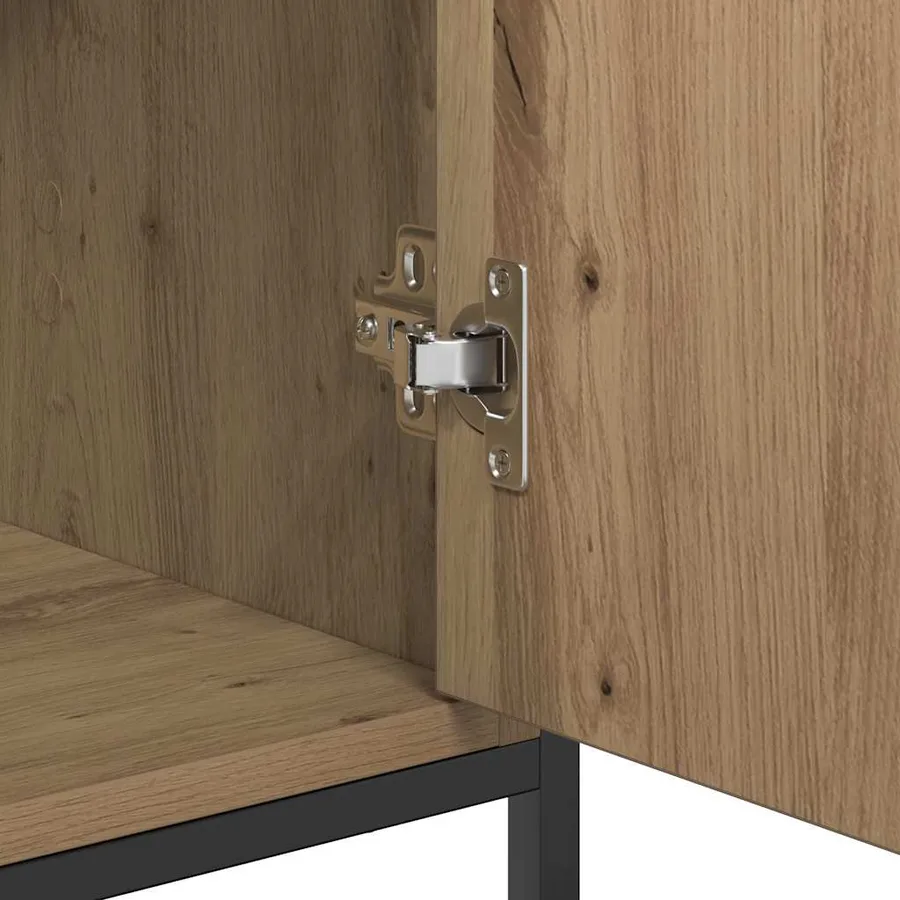 Buffet Chêne artisanal 100 x 35 x 80 cm Bois d'ingénierie - 10