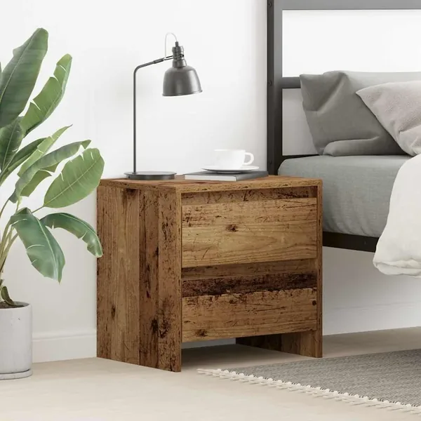 Cabinet de chevet avec tiroir Bois ancien 45 x 34 x 44,5 cm