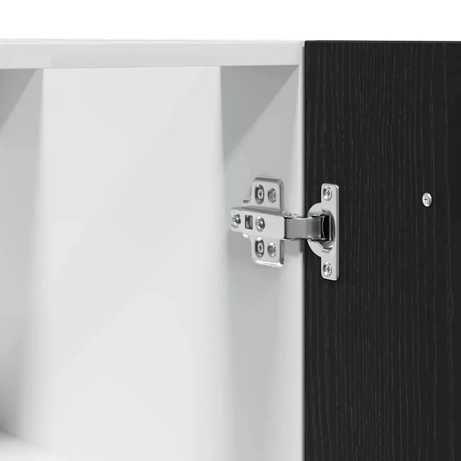 Meuble Bas Chêne Noir 60x46x81,5 cm Bois Contreplaqué - 10