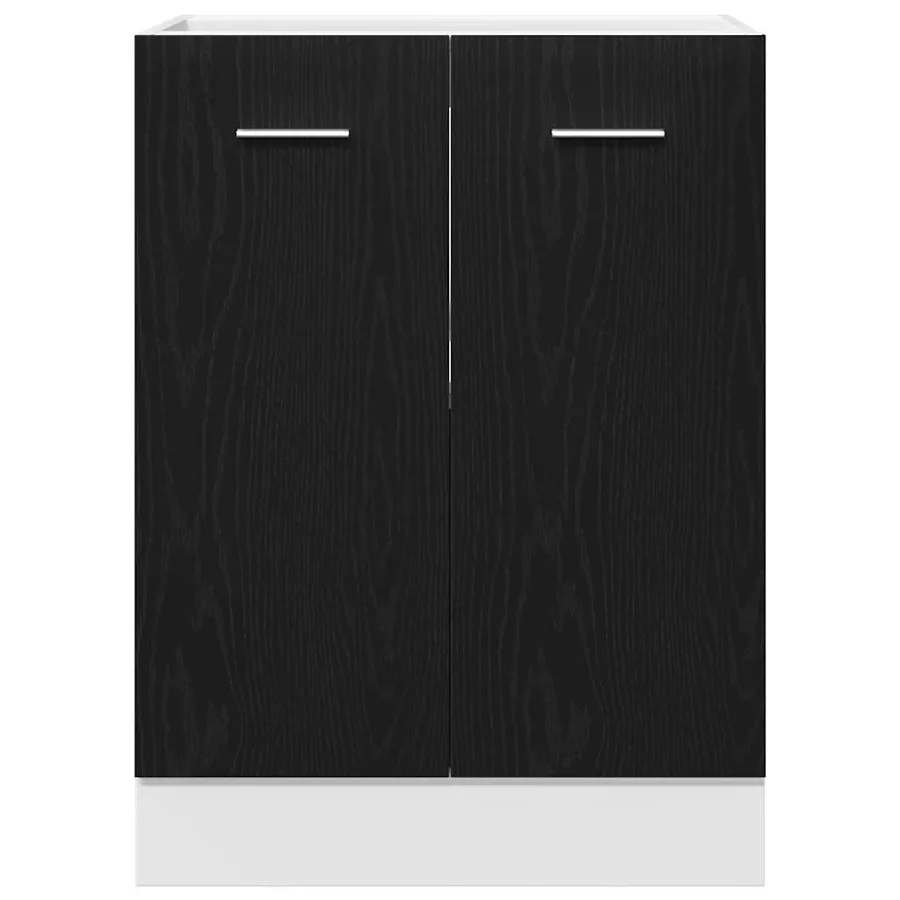 Meuble Bas Chêne Noir 60x46x81,5 cm Bois Contreplaqué - 6
