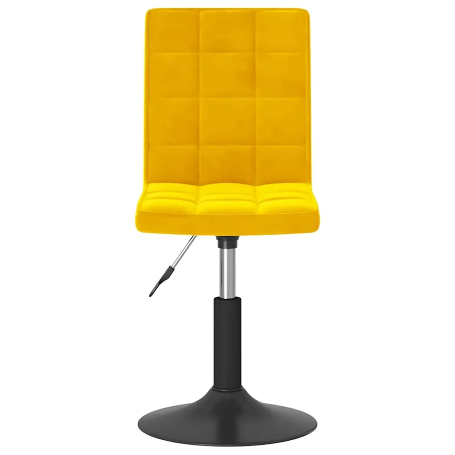 Chaises à manger pivotantes lot de 4 jaune moutarde velours - 4