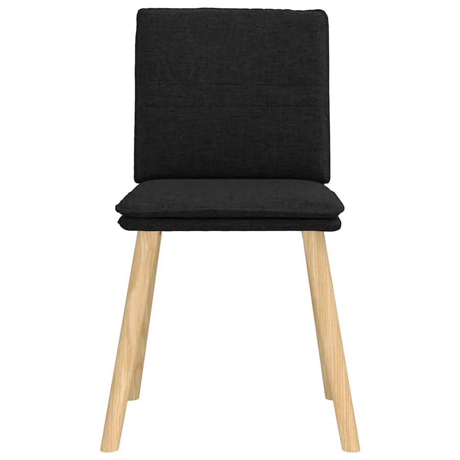 Chaises à manger lot de 4 noir tissu - 4