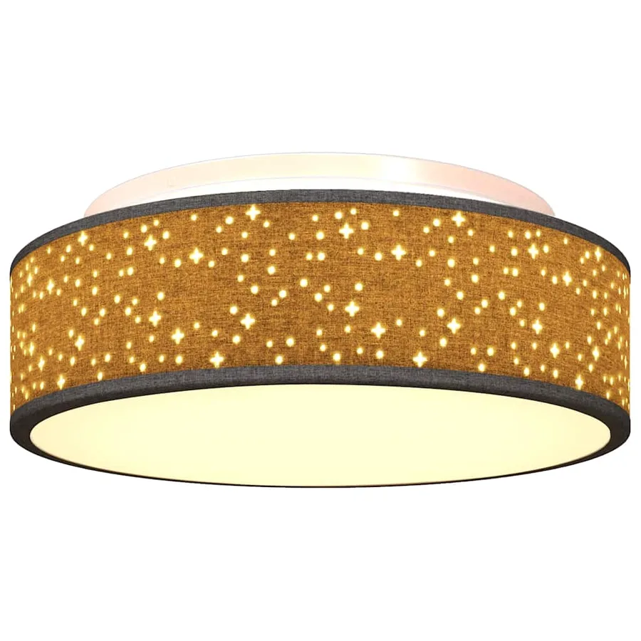 Lampe de plafond Noir 38 x 38 x 13,5 cm tissu - 10