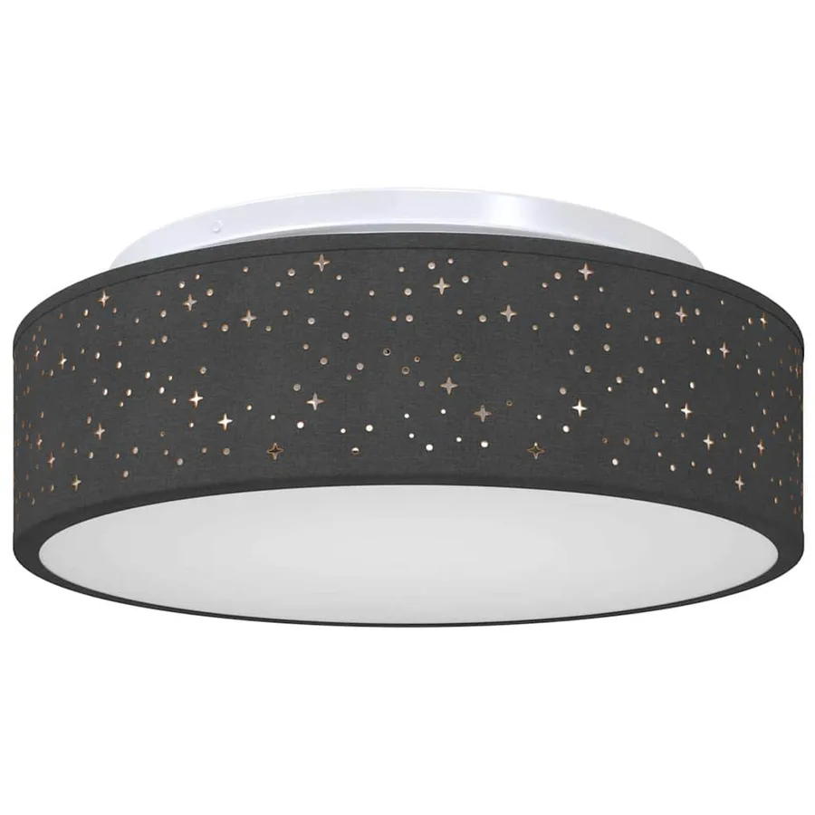 Lampe de plafond Noir 38 x 38 x 13,5 cm tissu - 2