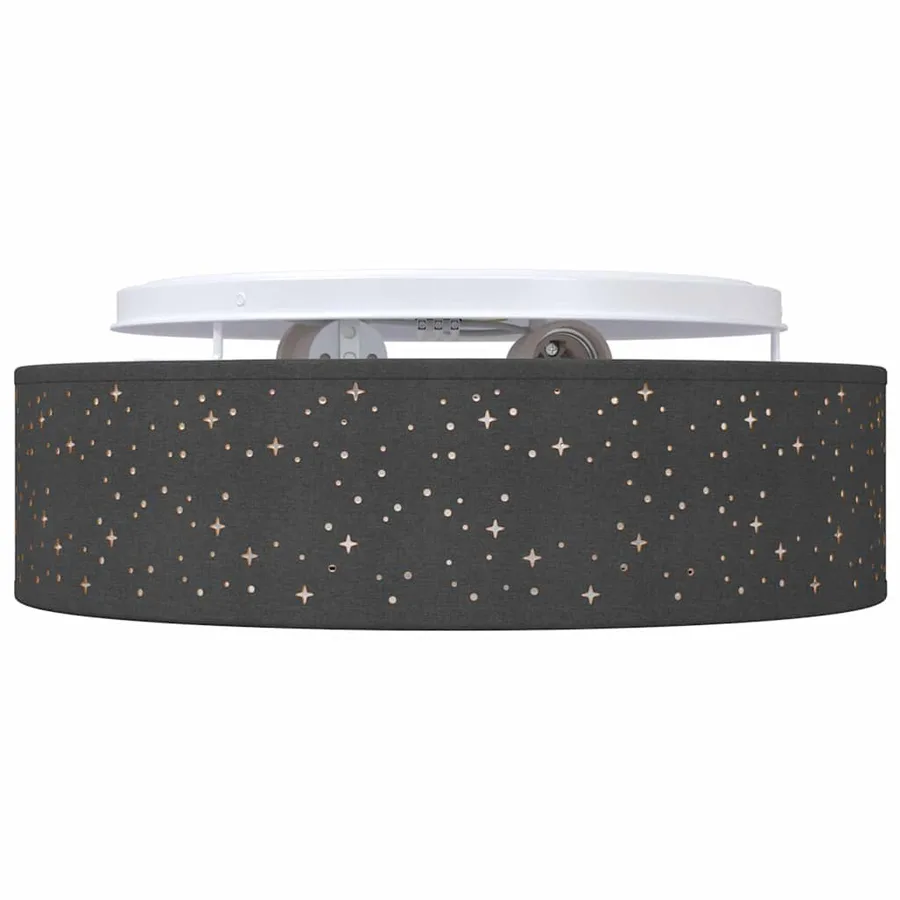 Lampe de plafond Noir 38 x 38 x 13,5 cm tissu - 5
