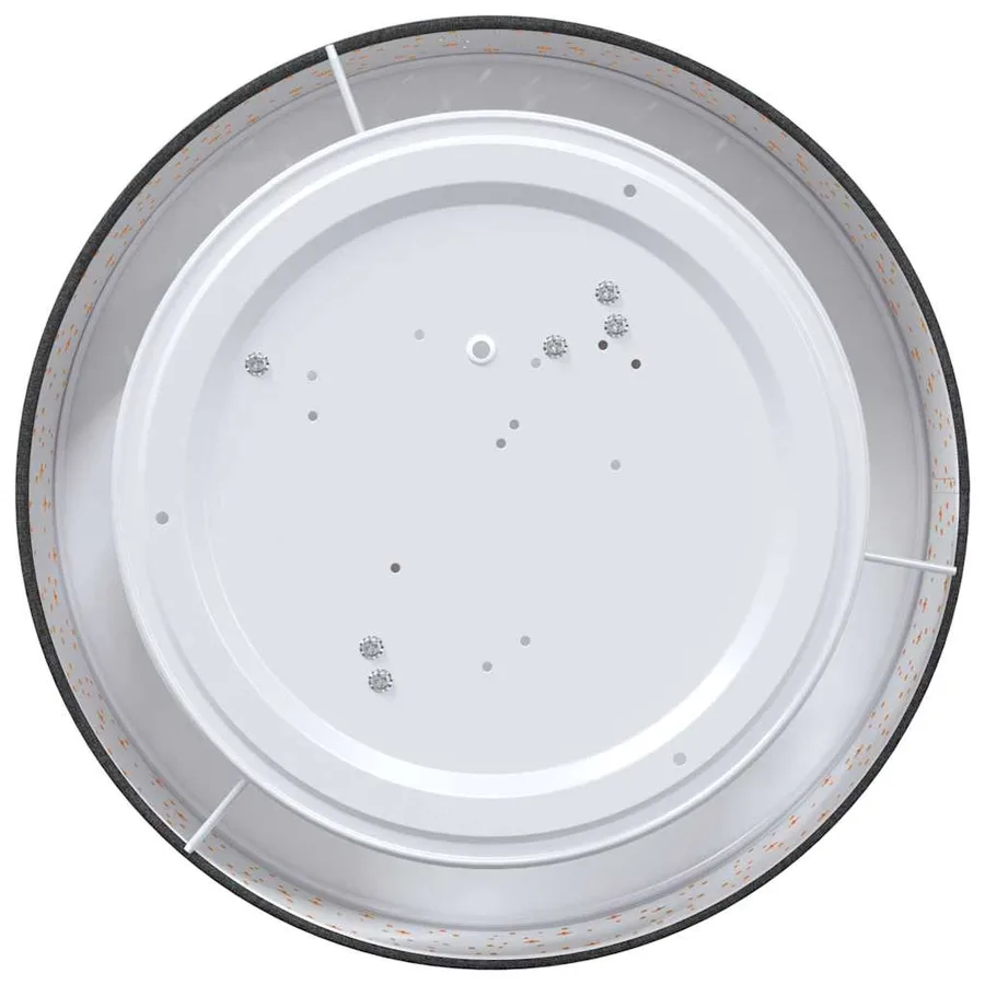 Lampe de plafond Noir 38 x 38 x 13,5 cm tissu - 6