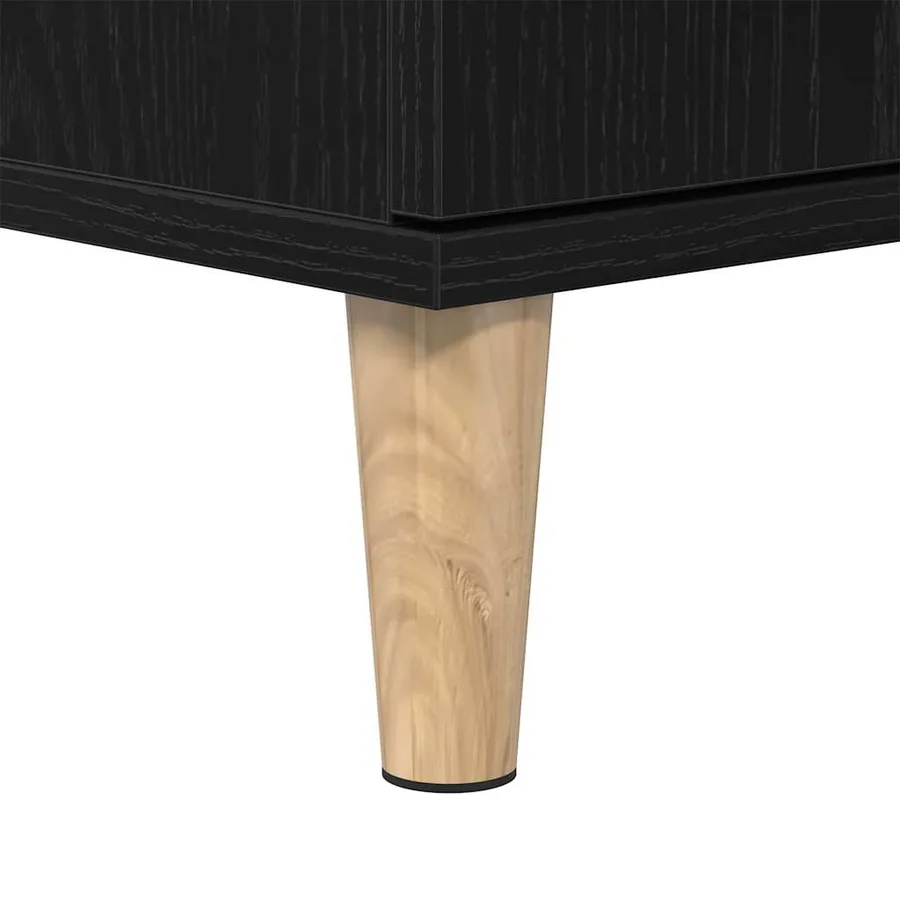 Cabinet de salle de bain avec porte Chêne noir 30 x 30 x 190 cm - 9