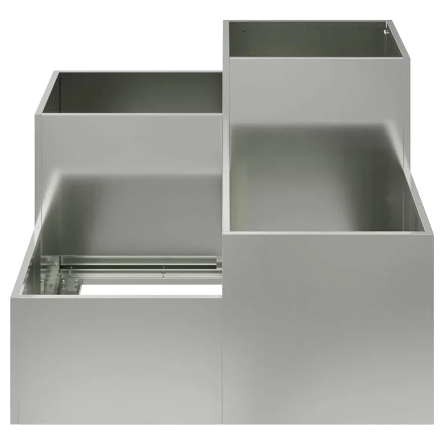 Cache-pot de jardin Argent 80 x 80 x 60 cm Acier galvanisé - 6