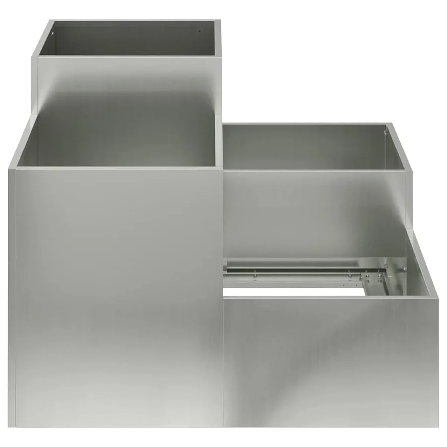 Cache-pot de jardin Argent 80 x 80 x 60 cm Acier galvanisé - 7
