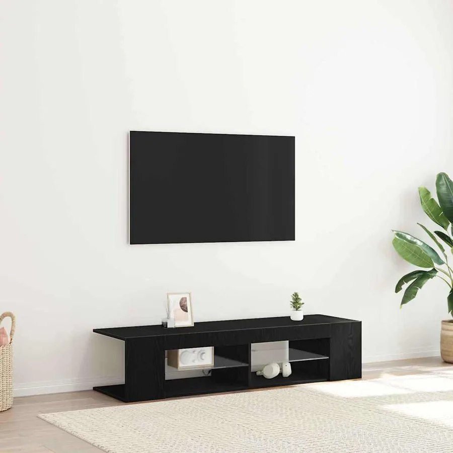 Meuble TV Chêne noir 135 x 39 x 30 cm Bois d'ingénierie