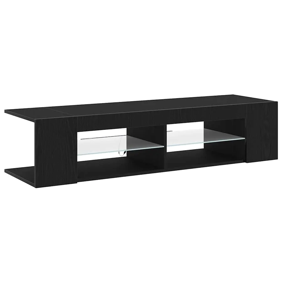 Meuble TV Chêne noir 135 x 39 x 30 cm Bois d'ingénierie - 5