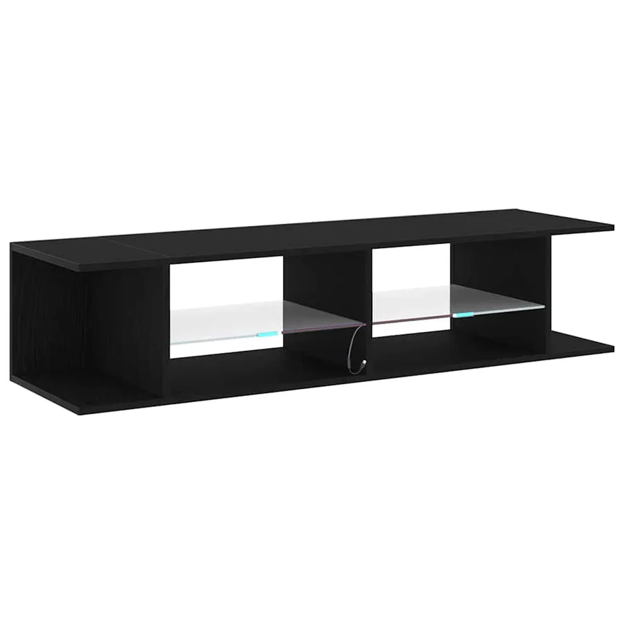 Meuble TV Chêne noir 135 x 39 x 30 cm Bois d'ingénierie - 6