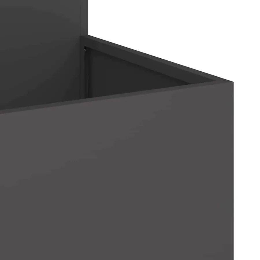 Cache-pot de jardin Noir 100 x 100 x 60 cm Acier - 9