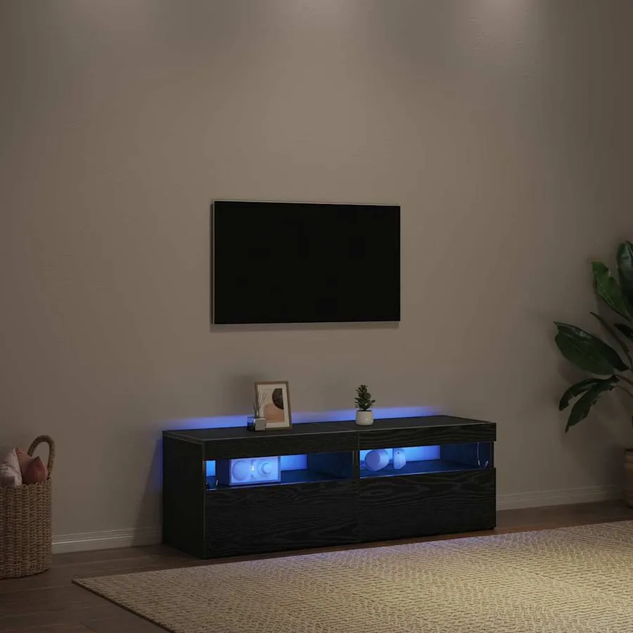 Meuble TV 2 pcs Chêne noir 60 x 35 x 40 cm Bois d'ingénierie - 7