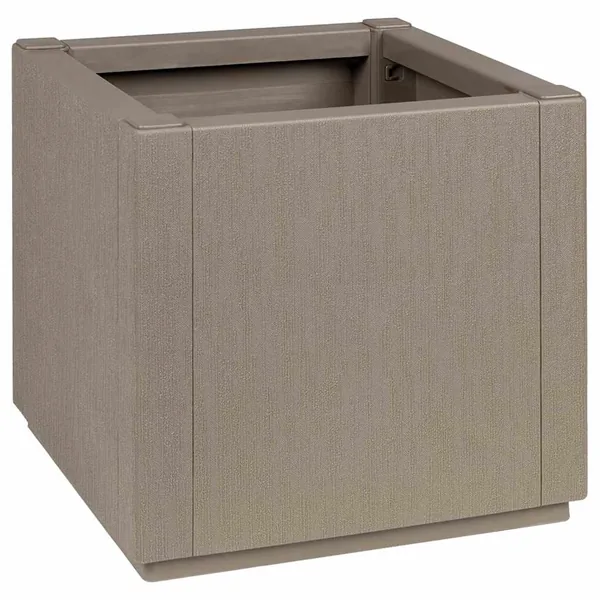 Boîte de fleurs de jardin Marron Clair 36 x 36 x 35 cm PP