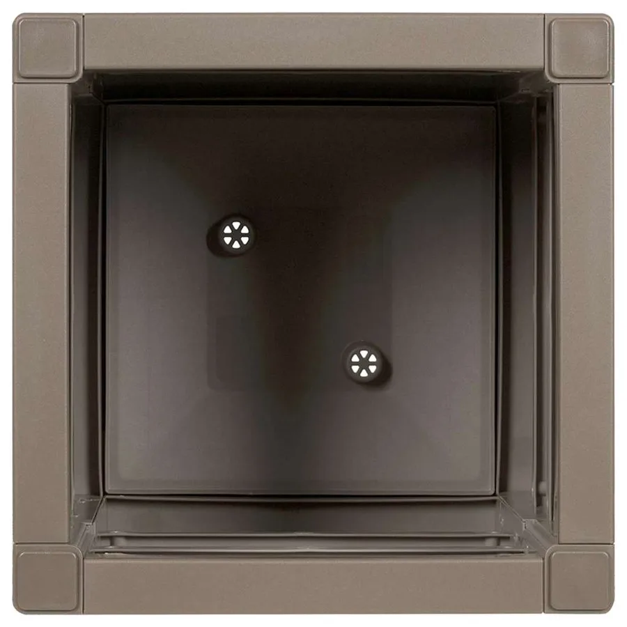 Boîte de fleurs de jardin Marron Clair 36 x 36 x 35 cm PP - 5