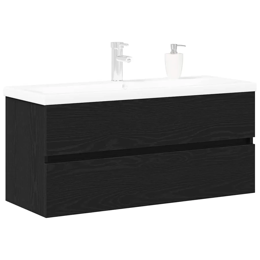 Meuble de Lavabo de Salle de Bain Chêne noir 100 x 39 x 62 cm - 3