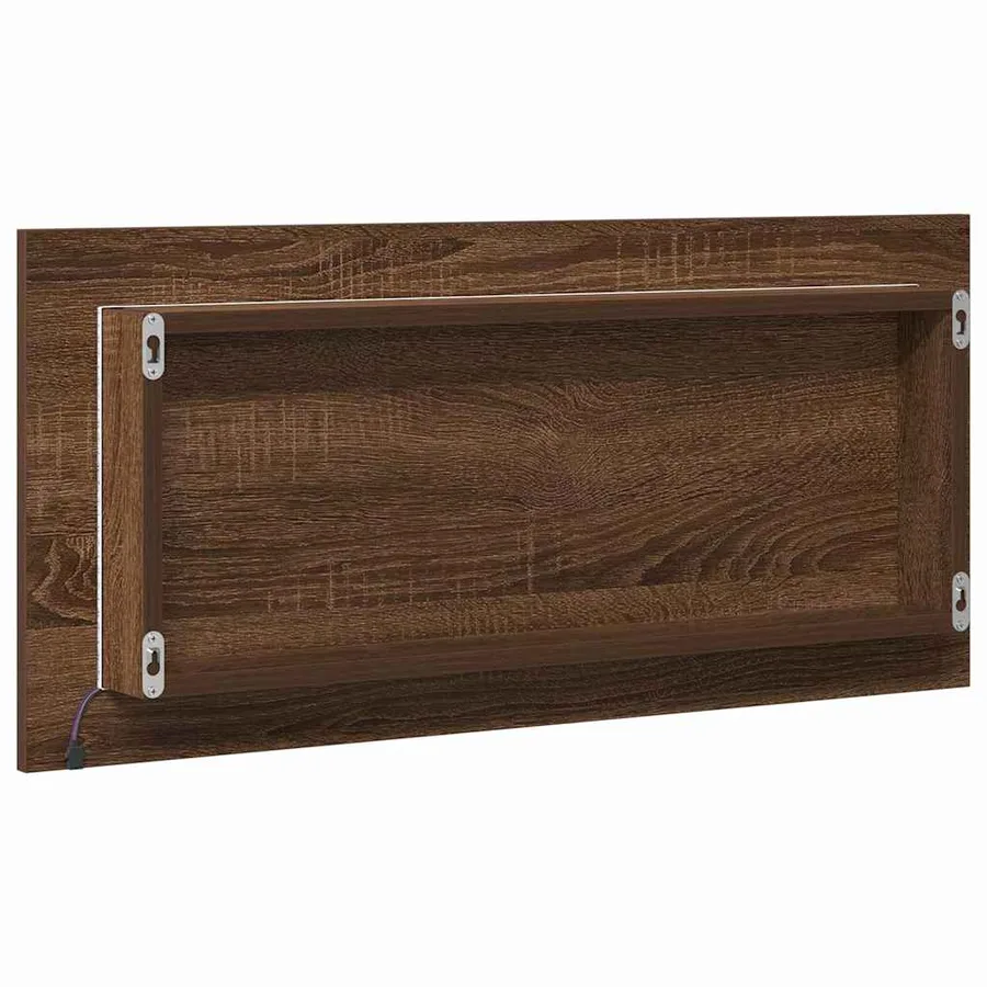 Miroir Chêne marron 80 x 37 cm Verre et Bois Ingénierie - 7