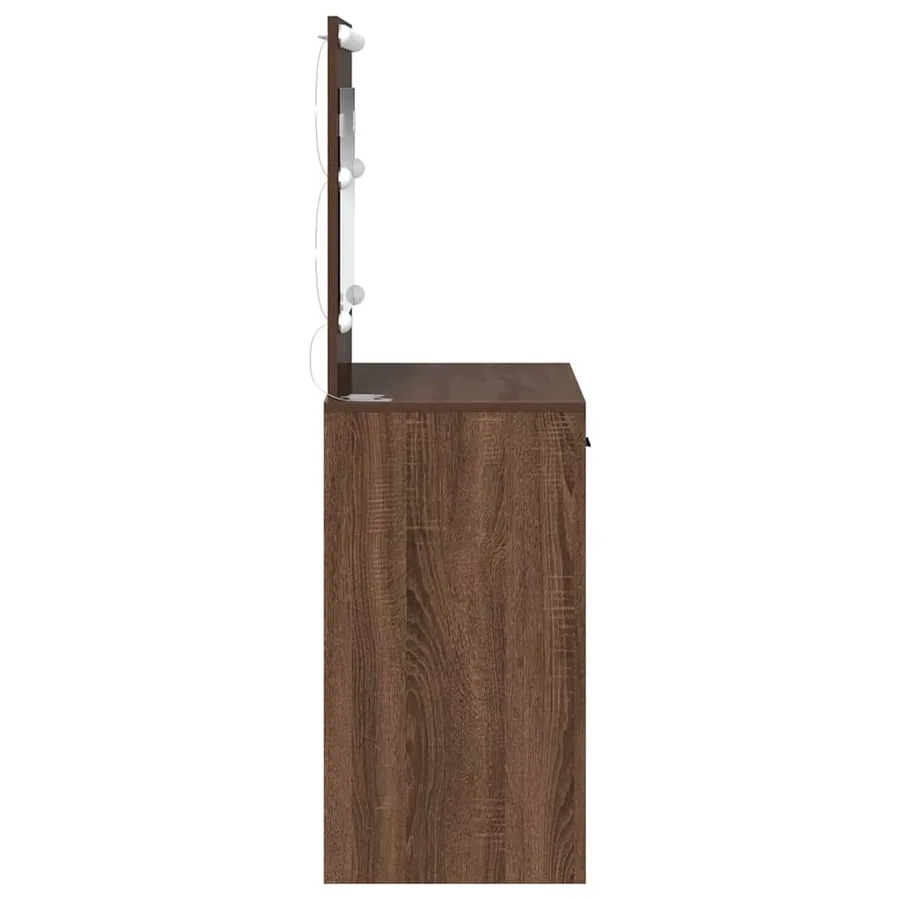 Table de Toilette avec tiroir Chêne brun 78,5 x 41 x 135 cm - 6