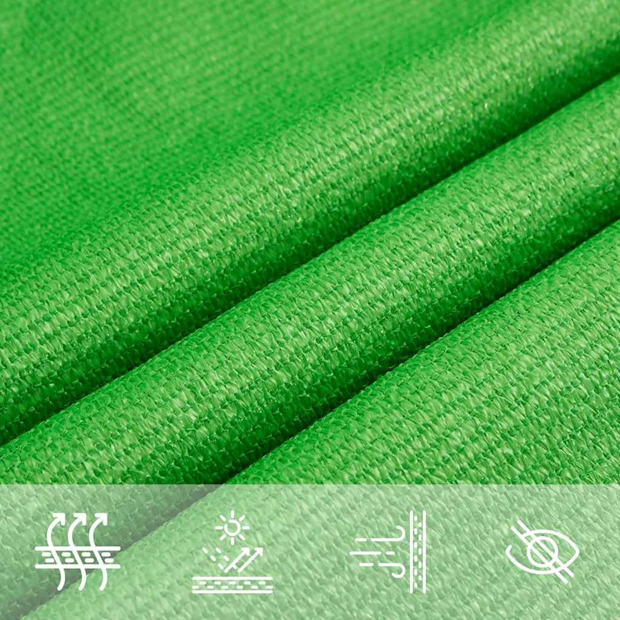 Voile d'ombrage 160 g/m² trapèze vert clair 4/5x4 m PEHD - 5