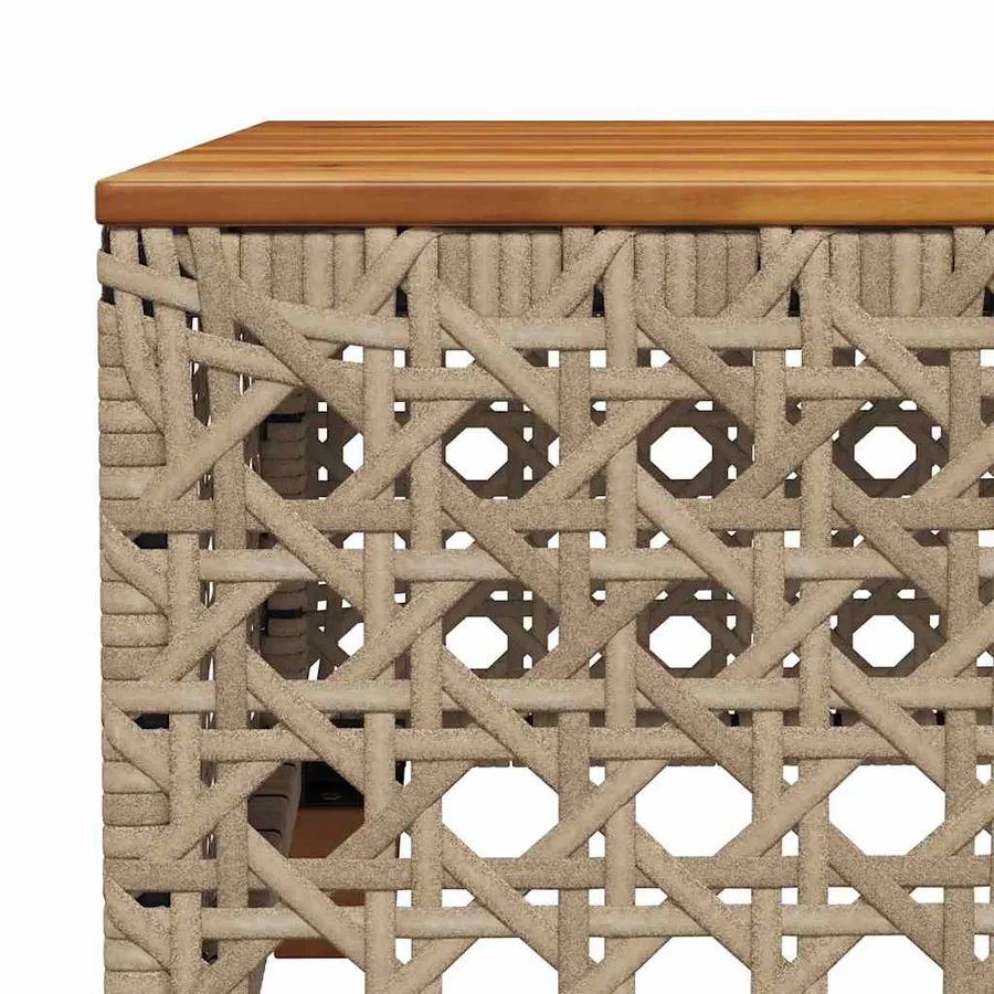 Salon de jardin avec coussins 6 pcs beige résine tressée - 7
