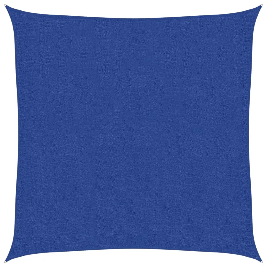Voile d'ombrage 160 g/m² carré bleu 3,6x3,6 m PEHD - 2