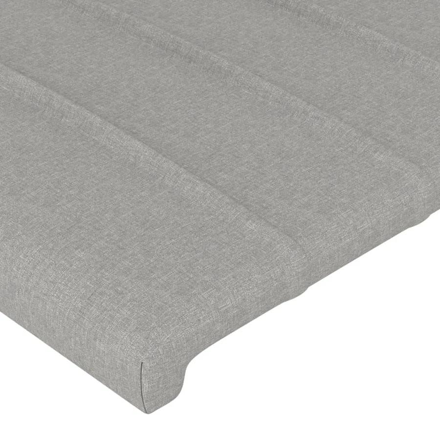 Tête de lit à LED Gris clair 163x16x118/128 cm Tissu - 5