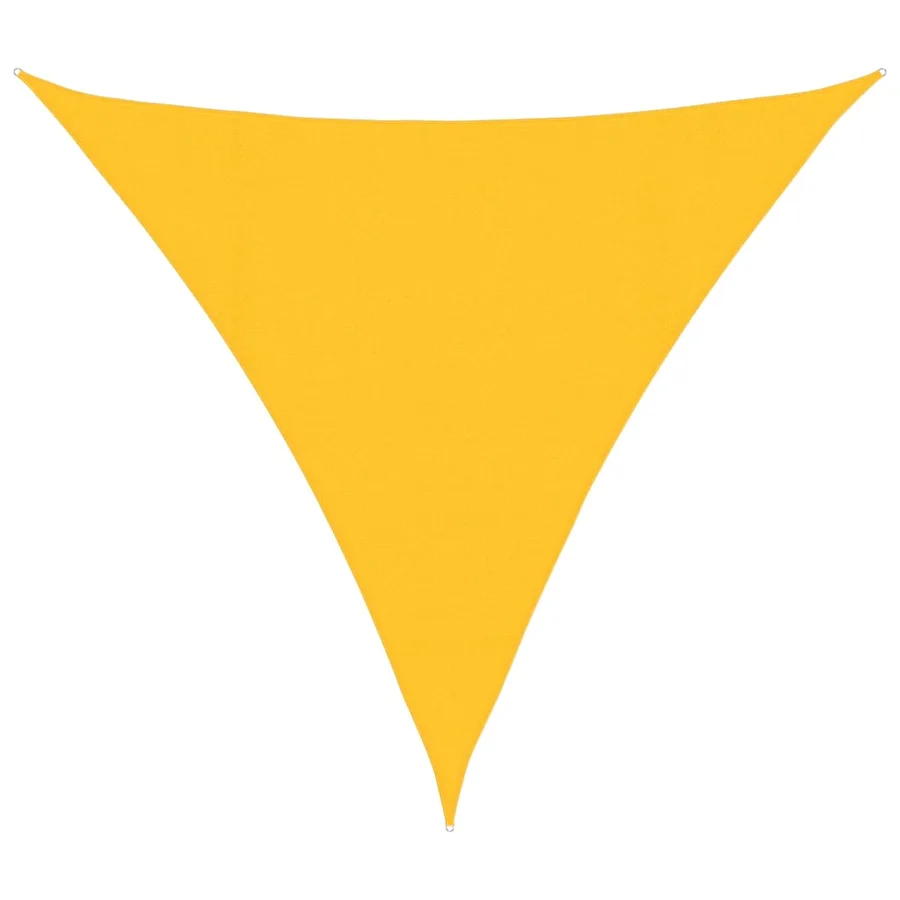 Voile d'ombrage 160 g/m² triangulaire jaune 4,5x4,5x4,5 m PEHD - 2