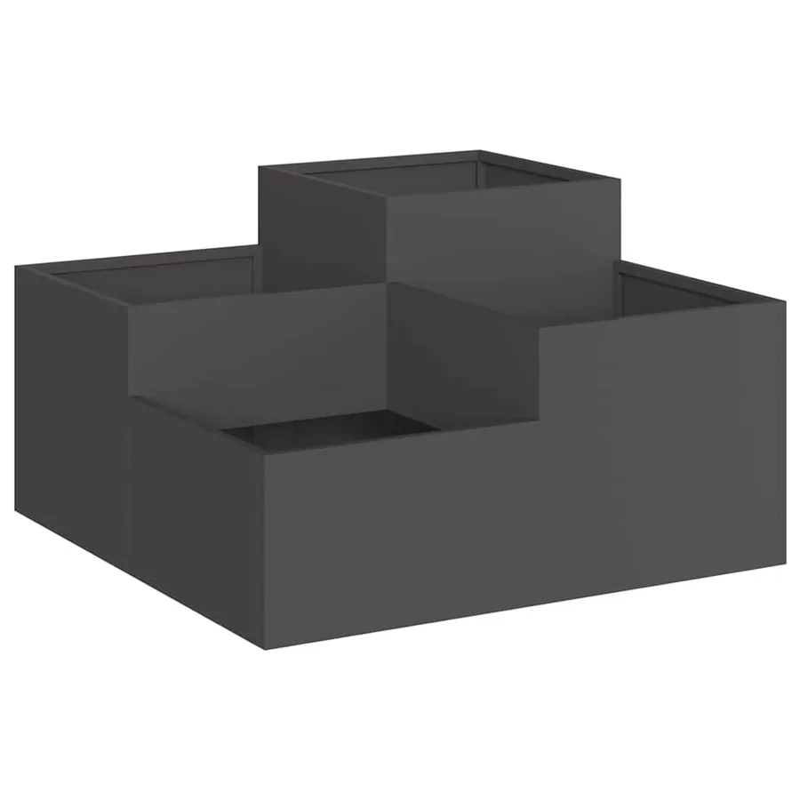 Cache-pot de jardin Noir 100 x 100 x 48 cm Acier - 2