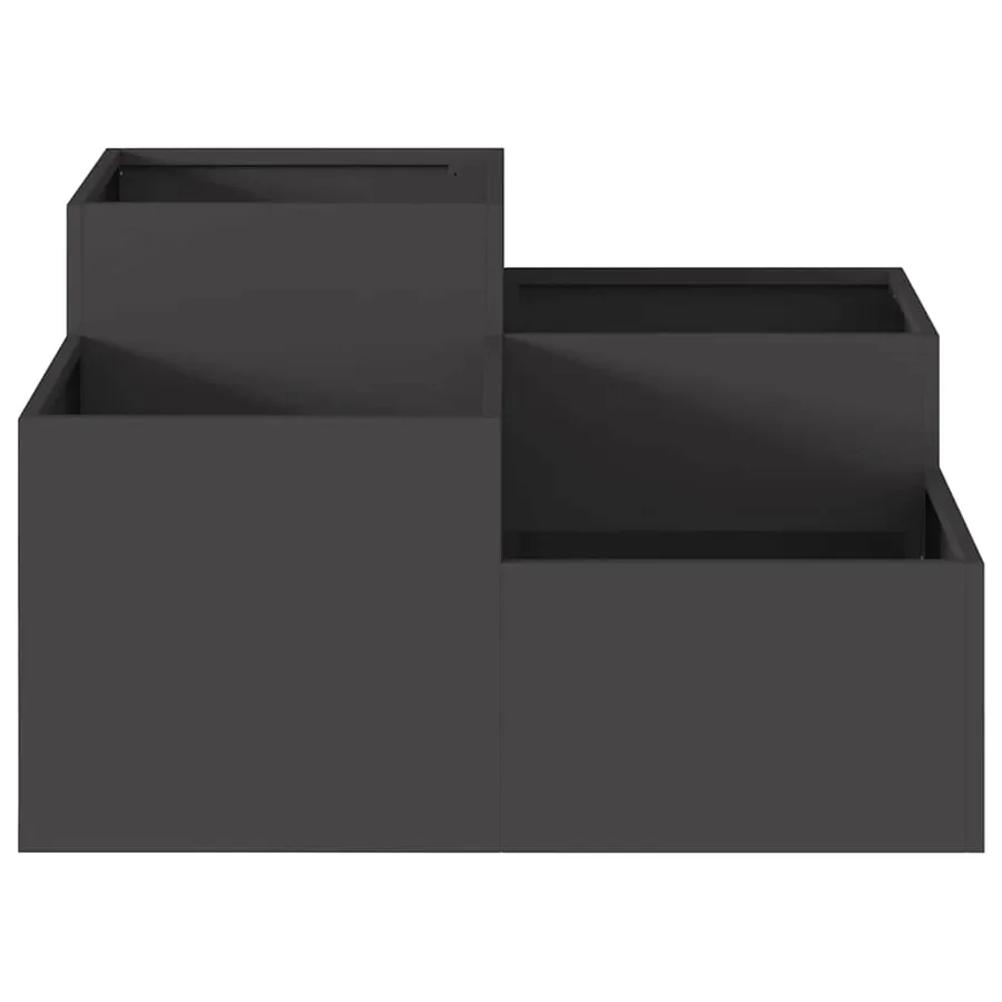 Cache-pot de jardin Noir 100 x 100 x 48 cm Acier - 7