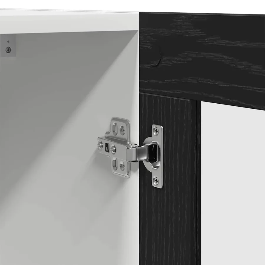 Armoire suspendue Chêne noir 60 x 31 x 60 cm Bois d'ingénierie - 9