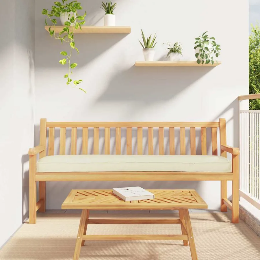 Set de coussins de palette 2 pcs Crème 200 x 40 x 8 cm